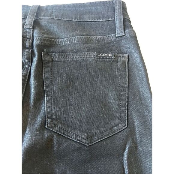 Like New! Joe’s Black Denim Coated Skinny Jeans Size 27 - Picture 4 of 5
